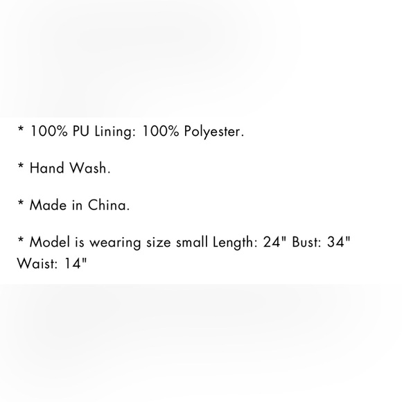 Size S. Faux Leather. Wine colored. From a boutique - Picture 6 of 6